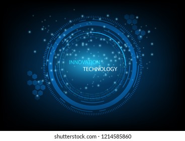 Abstract circuit with hexagon and light effect that can use to present digital life and innovation technology.