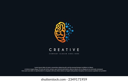 abstract Circuit logo design vector illustration. Circuit Suitable for artificial intelligent and artificial neural network company logos.