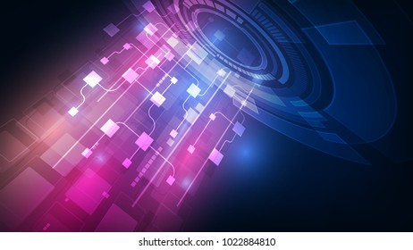 abstract circuit networking blockchain concept background