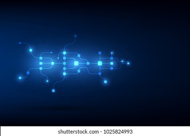 abstract circuit networking blockchain concept background