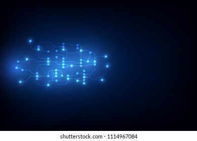 abstract circuit networking blockchain concept background