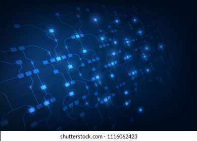 abstract circuit networking blockchain concept background