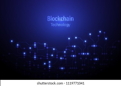 abstract circuit networking blockchain concept background