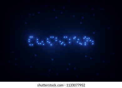 abstract circuit networking blockchain concept background