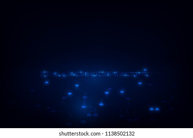 abstract circuit networking blockchain concept background