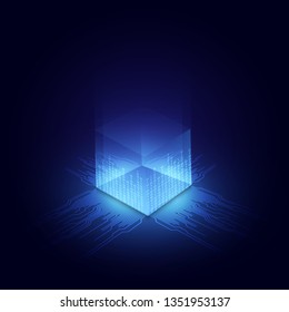 abstract circuit networking blockchain concept background. vector illustration eps10