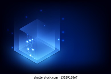 abstract circuit networking blockchain concept background