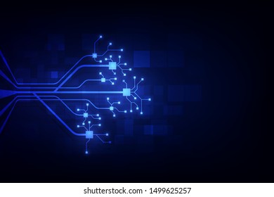 abstract circuit networking blockchain concept background