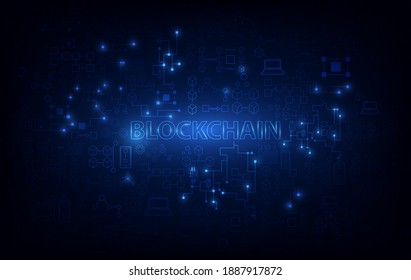 abstract circuit networking blockchain concept background