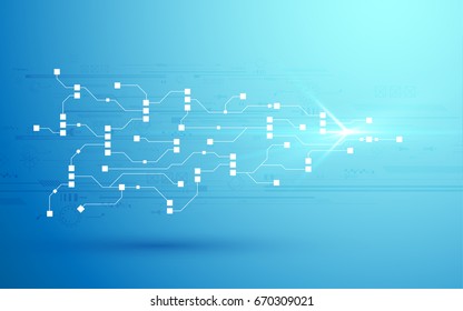 abstract circuit networking blockchain concept background