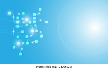 abstract circuit networking blockchain concept background