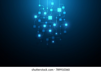 abstract circuit networking blockchain concept background
