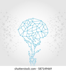  Abstract Circuit and style brain vector technology 