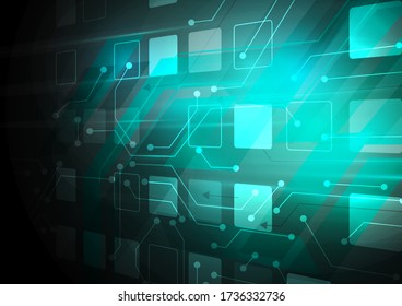 Abstract circuit technology background, innovation concept with futuristic connection