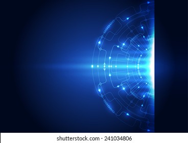 Abstract circuit technology concept background. Vector illustration.