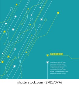 An abstract, circuit themed background design
