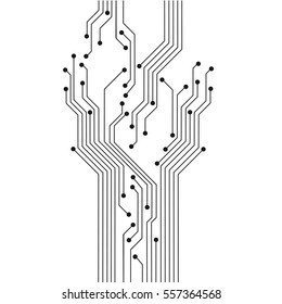 Abstract circuit tree board. Technology modern background for design. Vector illustration