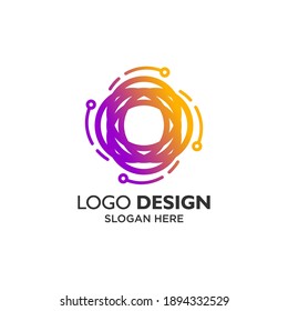 Circuitos abstractos para diseño de logotipos de tecnología y aplicaciones