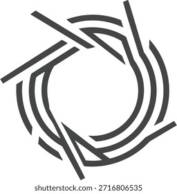 Abstract circular arrows forming a dynamic loop for update or recycle concepts.