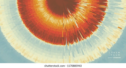 Abstract circular background with dynamic rays. Radial structure. Art design for your project. 