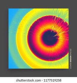 Abstract circular background with dynamic rays. Radial structure. Art design for your project. 
