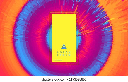 Abstract circular background with dynamic rays. Radial structure. Art design for your project. 