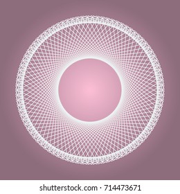 Abstract circular background with looping lines. Illustrated vector.