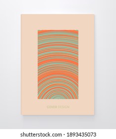 Abstract circular background with many thin lines. Many random circle with noise effect. Cover design template. Vector illustration for advertising, marketing or presentation.