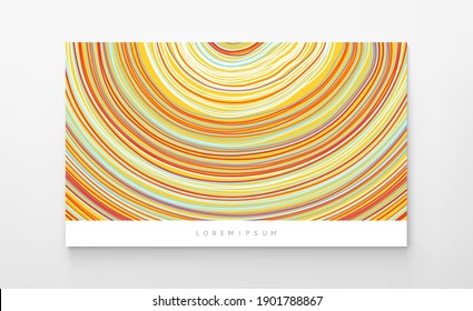 Abstract circular background with many thin lines. Many random circle with noise effect. Cover design template. Vector illustration for advertising, marketing or presentation.