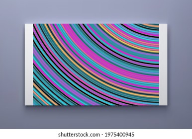 Abstract circular background with many thin lines. Many random circle with noise effect. Cover design template. Vector illustration for advertising, marketing or presentation.