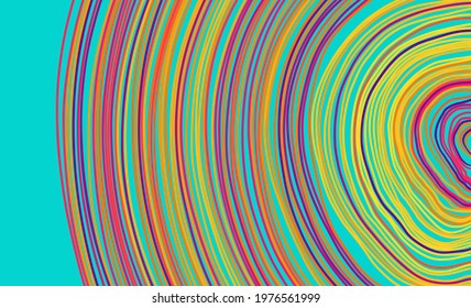 Abstract circular background with many thin lines. Many random circle with noise effect. Cover design template. Vector illustration for advertising, marketing or presentation.