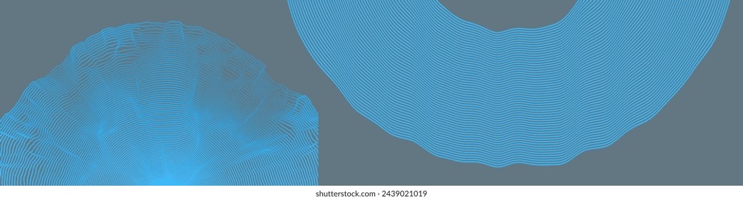 Abstract circular background with many thin lines. Many random circle with noise effect. Cover design template. Vector illustration for advertising, marketing or presentation.