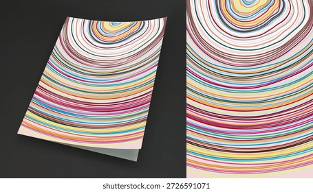 Abstractas fondo circular. Muchas líneas delgadas. Tiras similares a hilos. Plantilla de diseño de la cubierta. Ilustración para folleto, póster, portada, tarjeta, presentación, volante o Anuncio.