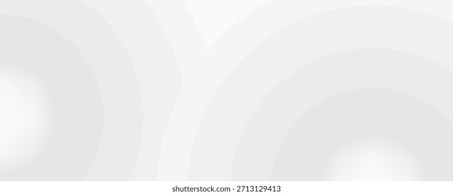 Fundo circular abstrato - Anéis cinza suave em branco, fundo abstrato profissional ideal para layouts e apresentações.