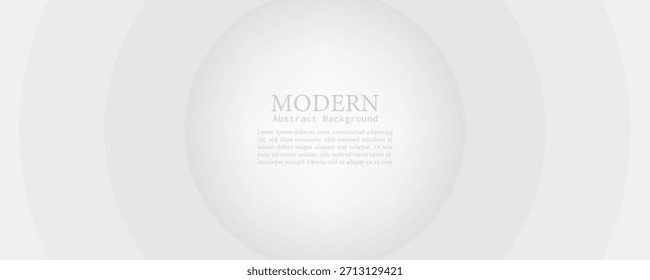 Fundo circular abstrato - Anéis cinza suave em branco, fundo abstrato profissional ideal para layouts e apresentações.