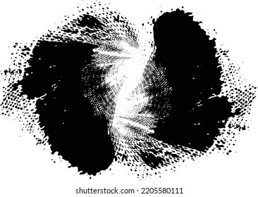 Abstract circular black ink splash background, grunge vector design template - paint brush
