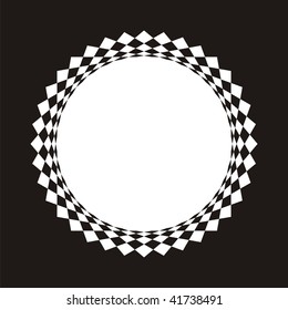 Abstract circular black & white design
