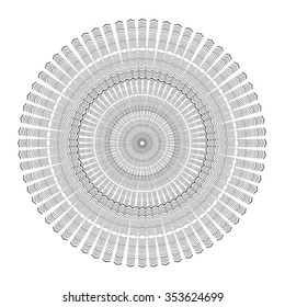abstract circular black-and-white pattern