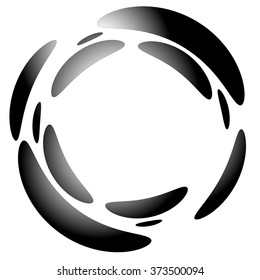 Abstract circular blob element with gradient fill