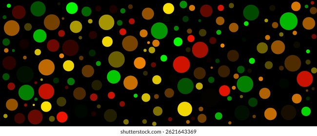 Abstract Circular Bokeh Background of Christmaslight