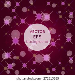 Abstract circular bokeh blurred background. Vector magenta background with place for text