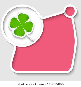 abstract circular box for any text with cloverleaf