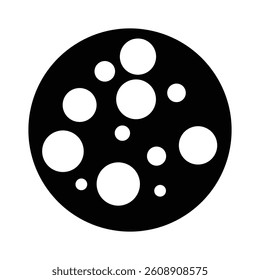"Abstract Circular Bubble Pattern – Minimal Black and White Geometric Design"
