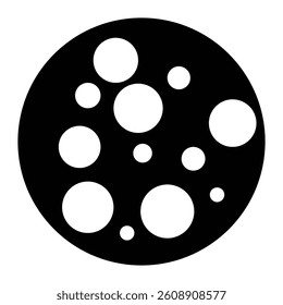 "Abstract Circular Bubble Pattern – Minimal Black and White Geometric Design"