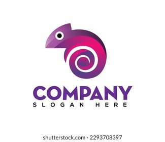 abstract Circular chameleon purple design template illustration inspiration
