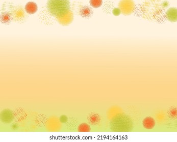 Abstract Circular Colorful Frame Background in Warm Autumn Color