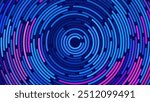 Abstract Circular Concentric Circles Pattern Background. Round Colorful Arcs Backdrop. Moving Circles Vector Illustration. Futuristic Design for Technology or Science Event.