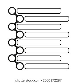Abstract circular connections. Black and white. Linked elements. Vector illustration.