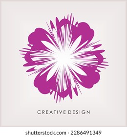 abstract circular dark purple colored vector illustration can be used for elegant shape logo