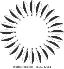 Abstract Circular Design Elements Frames